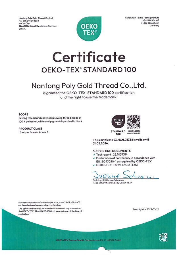 Oeko-Tex 23.HCN.93358